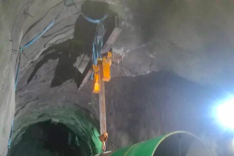 The first pipes installed in the Las Lajas power house